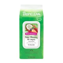 TropiClean Lingettes Pour Nettoyer En Profondeur Les Fruits Rouges Chez